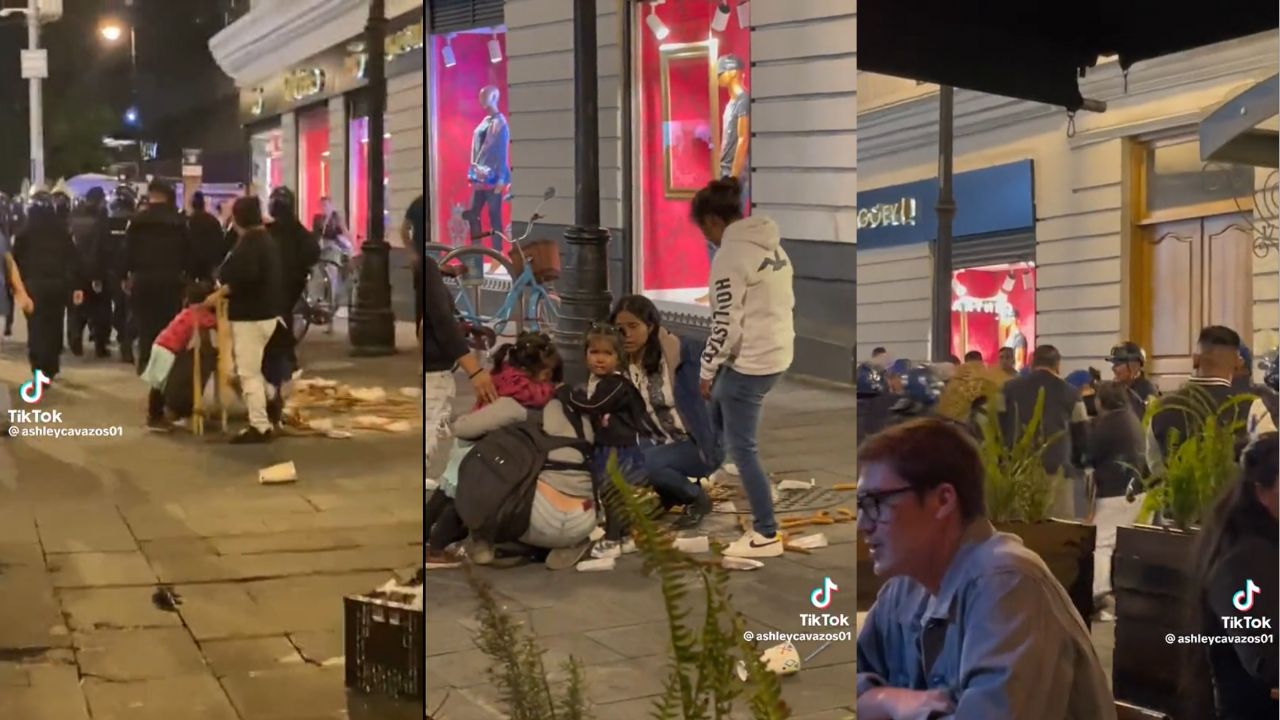 Policías tiran churros de comerciante en Centro Histórico