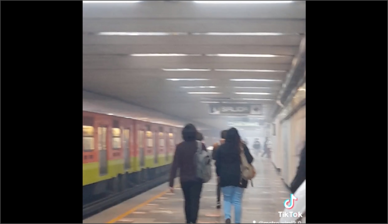 Reportan humo en vagón en la estación División del Norte del Metro