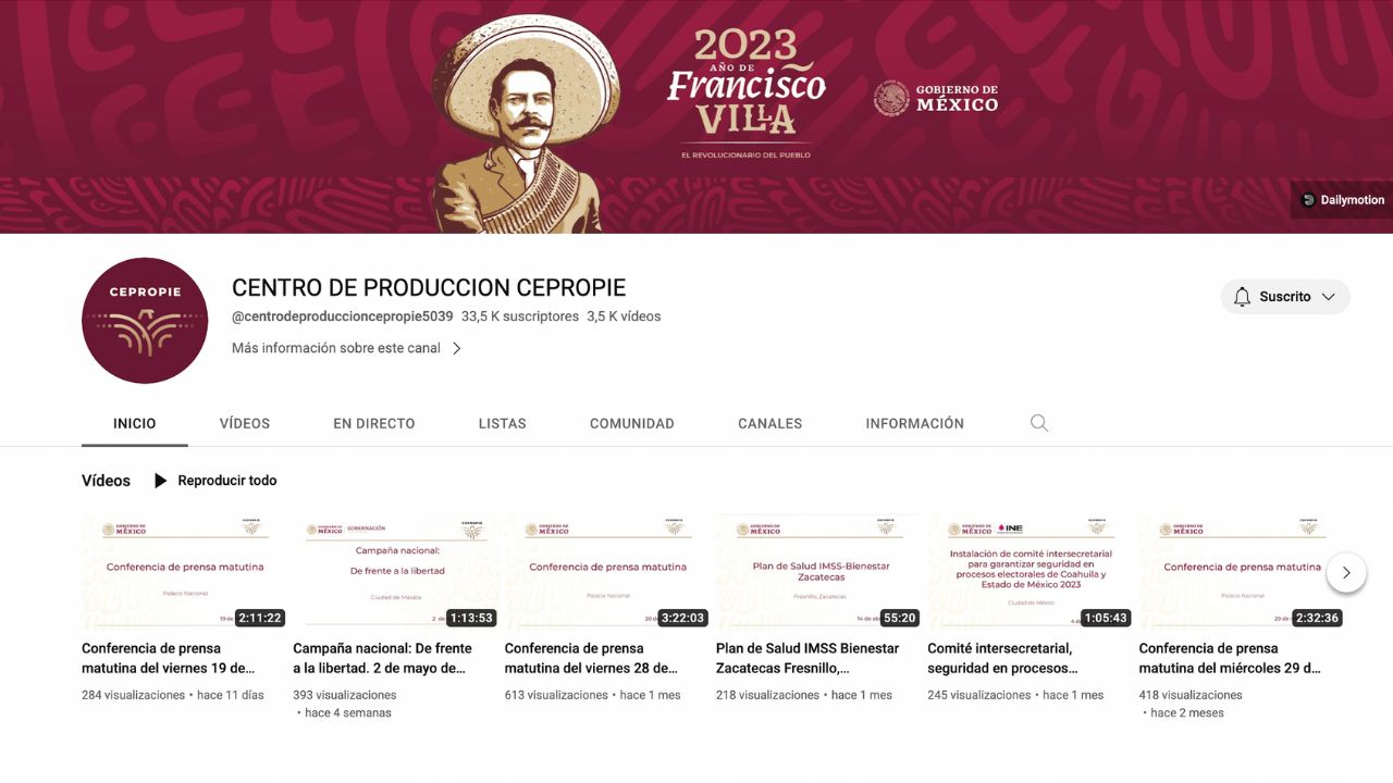 Youtube tumba cuenta de Cepropie que transmite las “mañaneras” de AMLO