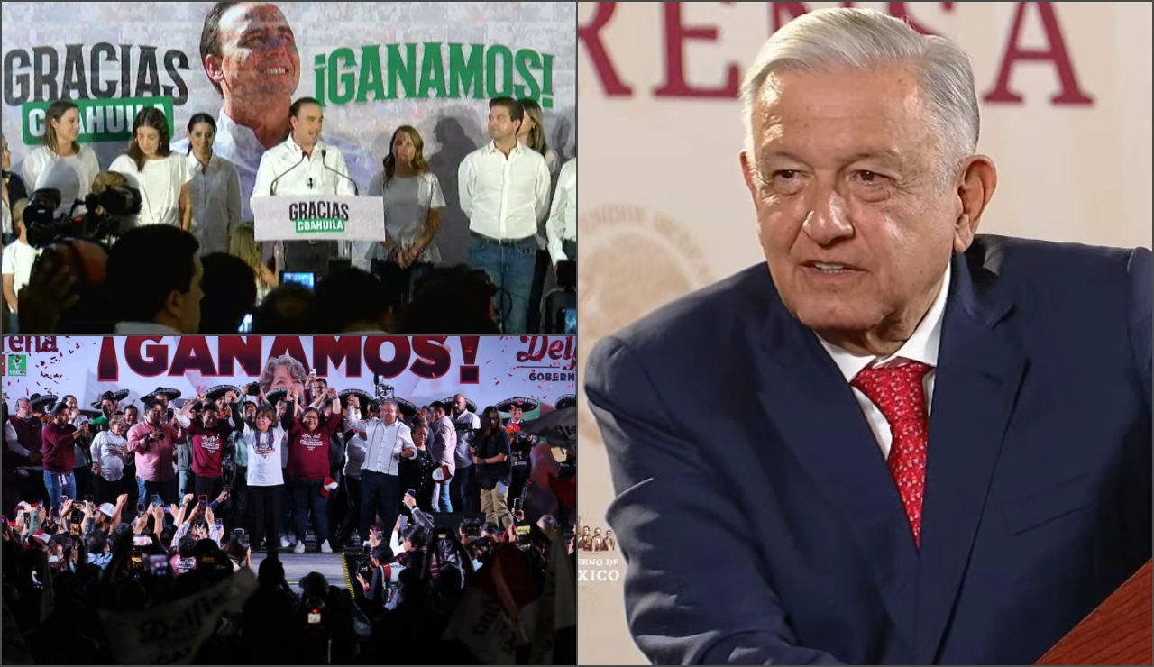 AMLO felicita a Delfina Gómez y Manolo Jiménez