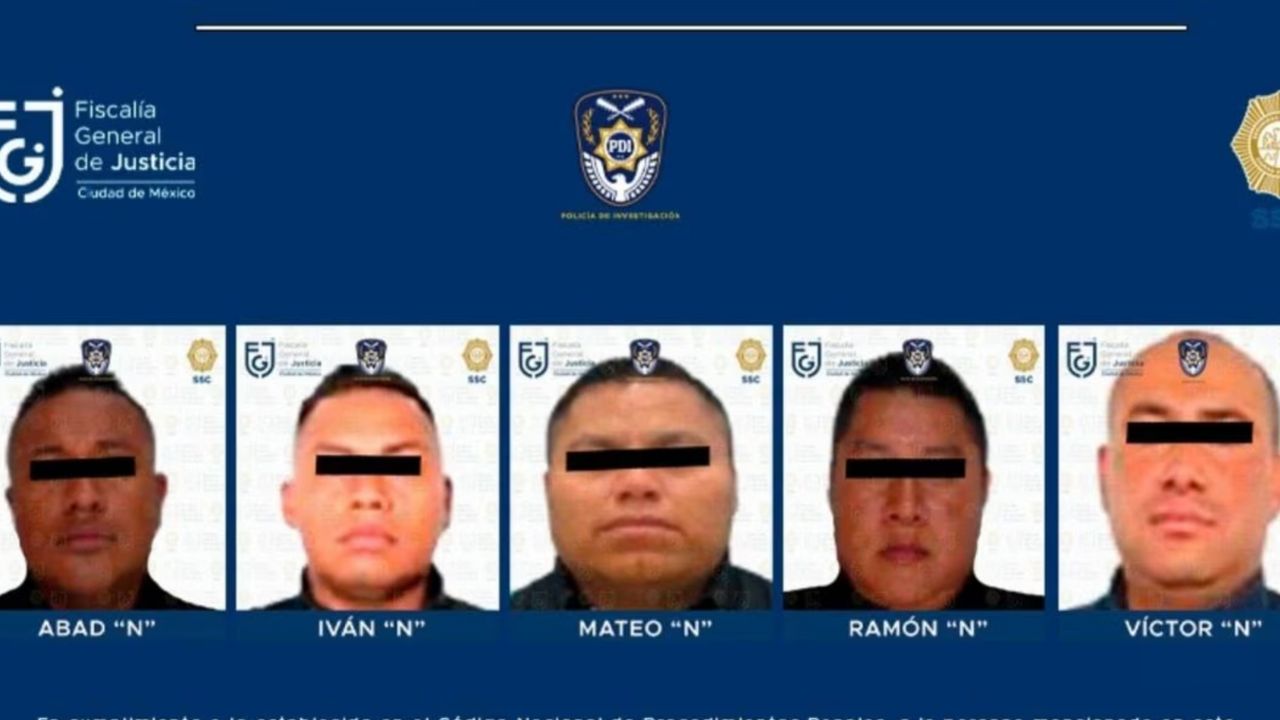 Detienen a 5 policías de CDMX por falsa imputación de homicidio