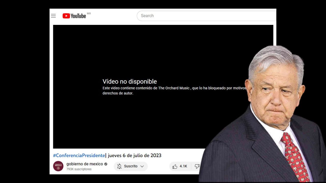 ‘Tiran’ la mañanera de Youtube por violar derechos de autor