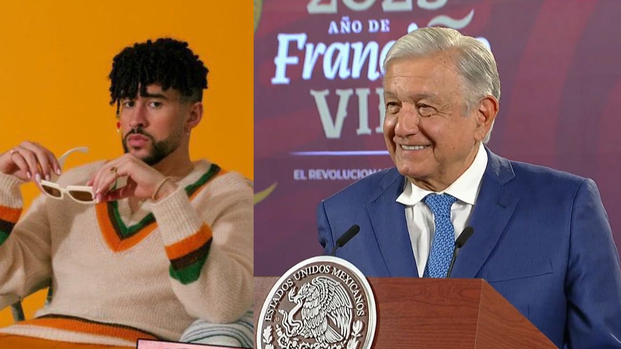 AMLO agradece a Bad Bunny y Grupo Frontera por devolverle mañanera tumbada