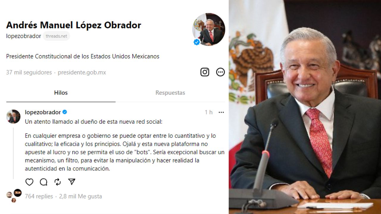 AMLO lanza “atento llamado” a Zuckerberg en Threads; esto le propuso