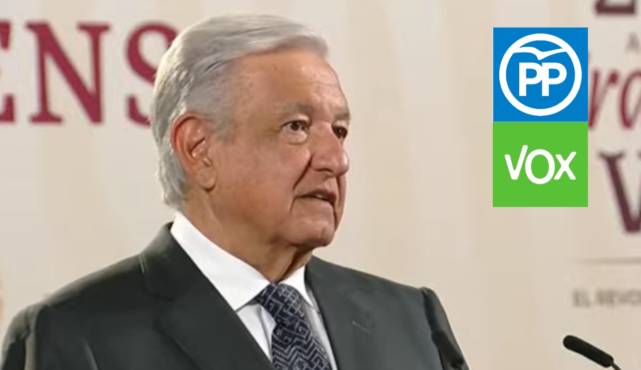 AMLO felicita al pueblo español por elecciones; compara al PP y Vox con PRIAN