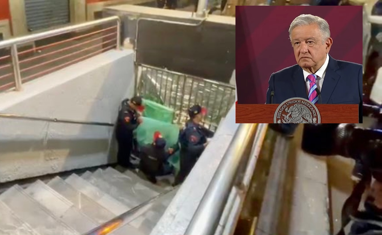 Confirma AMLO que hay 2 detenidos por asesinato en metro Bellas Artes