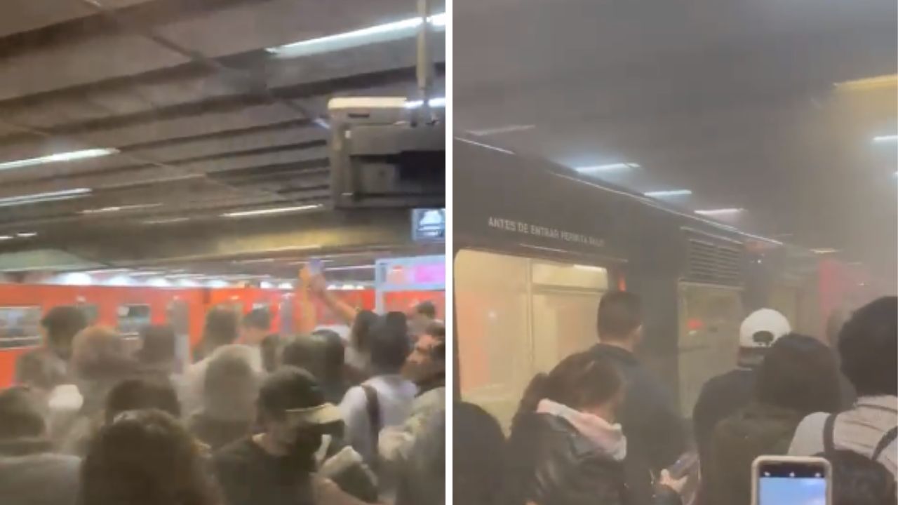 Desalojan tren por corto circuito en Metro Chabacano