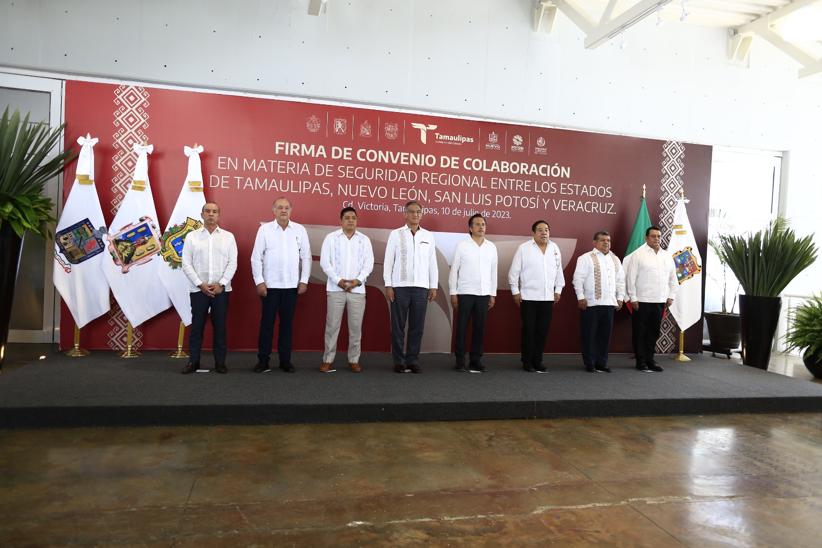 Firman convenio en materia de seguridad Gobiernos de Tamaulipas, San Luis Potosí, Veracruz y Nuevo León