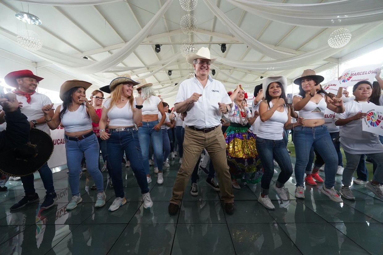 Estamos optimistas y contentos ante la proximidad de la encuesta: Marcelo Ebrard