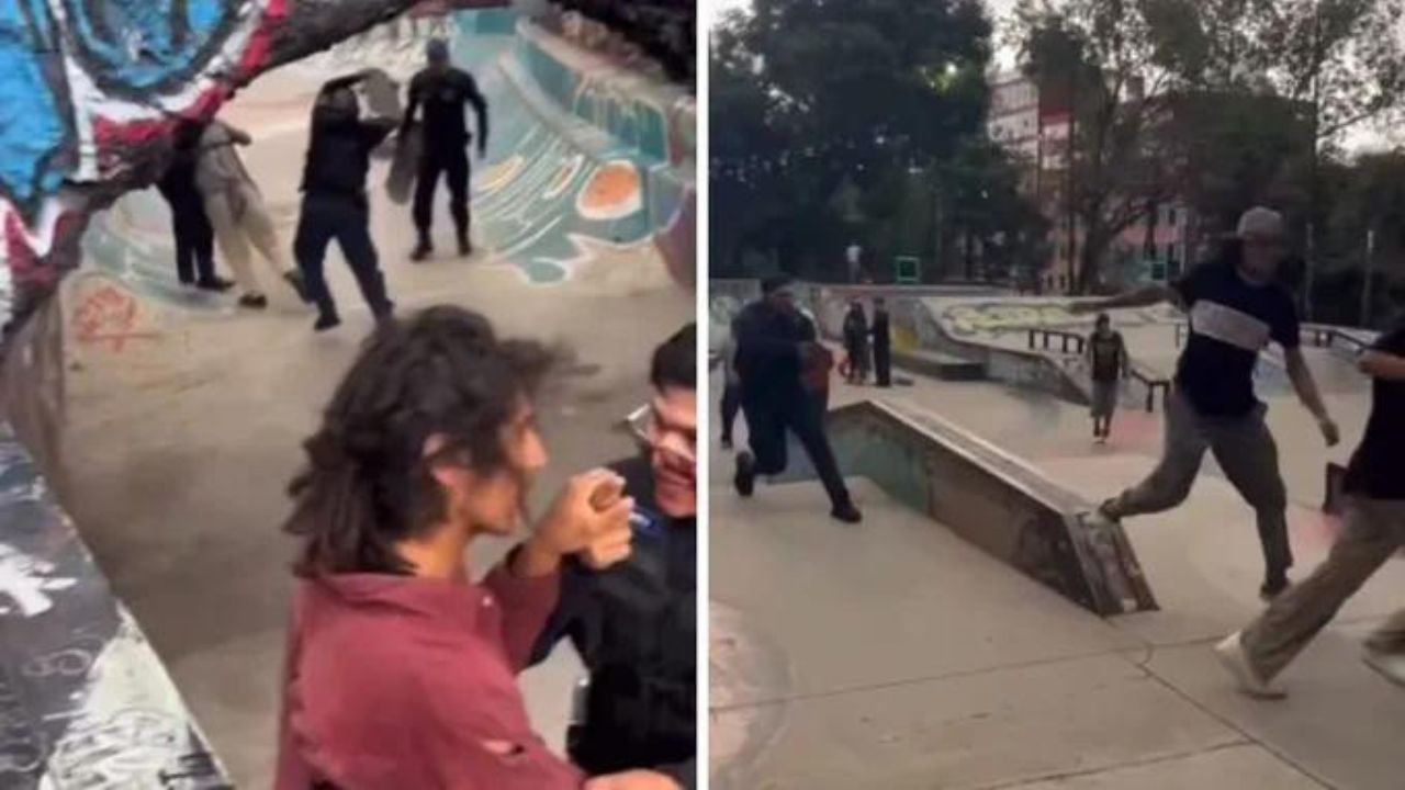 Enfrentamiento entre policías y skaters en Parque Lira deja dos lesionados