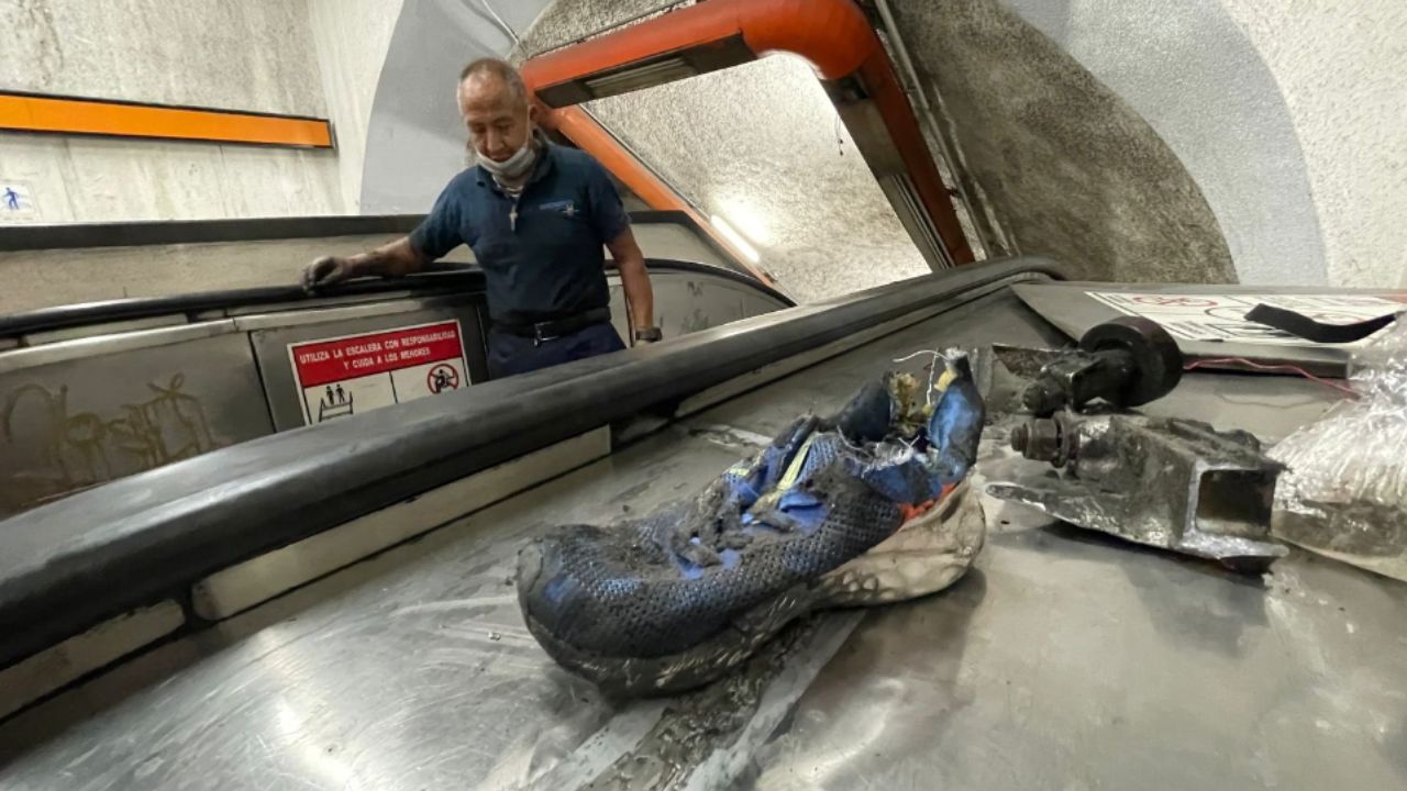 Tenis provoca falla en escaleras eléctricas del Metro