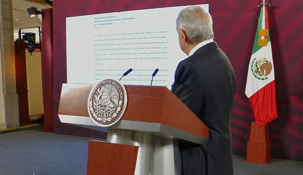 Envía AMLO carta a juez que amparó a Xóchitl: “el de la malicia efectiva es usted”