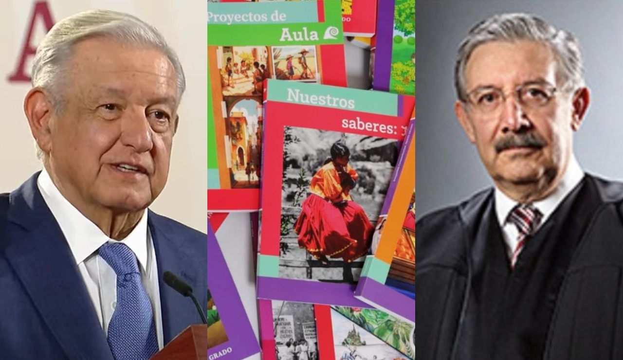 AMLO se lanza contra el ministro Aguilar por freno a entrega de libros de texto