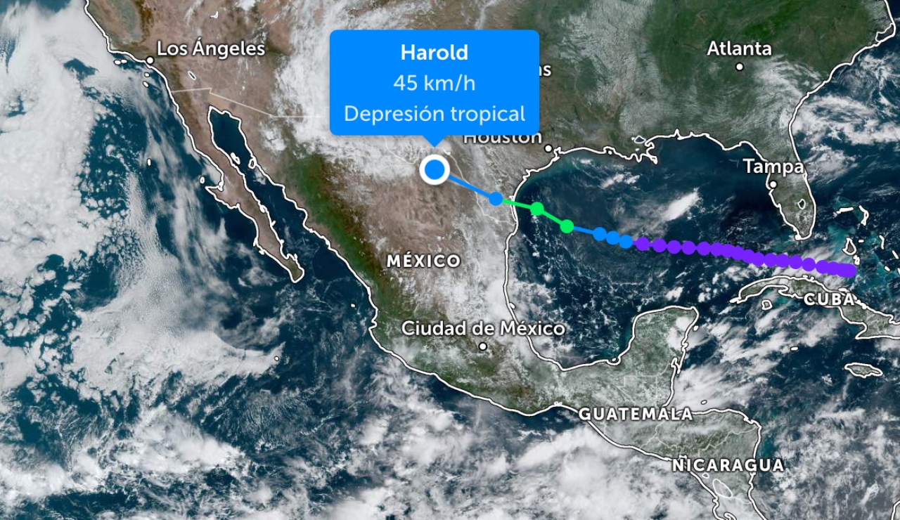 Harold se degrada a depresión tropical, pero mantendrá lluvias fuertes