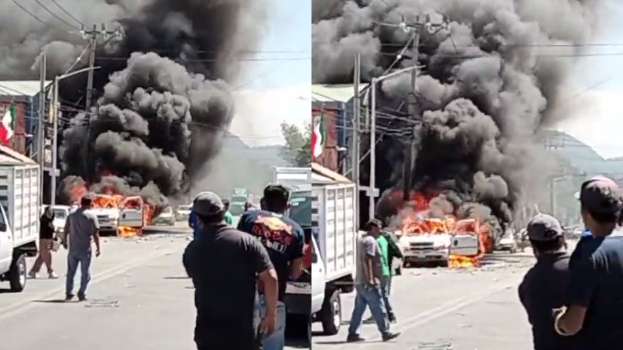 Auto con pirotecnia se incendia en Tultepec