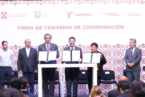 Firman gobiernos de Tamaulipas y de CDMX convenio para formalizar la “Denuncia Digital “