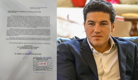 Samuel García pide licencia al Congreso de NL para ir por la Presidencia