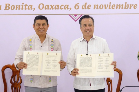 Oaxaca y Veracruz suman esfuerzos en materia de seguridad en zona limítrofe de ambos estados