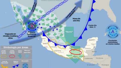 Arriba la primera tormenta invernal en México