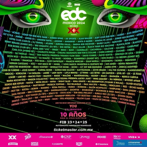 EDC y Dos Equis® celebrarán a lo grande su 10° edición con Skrillex, David Guetta, Steve Aoki, e increíbles sorpresas