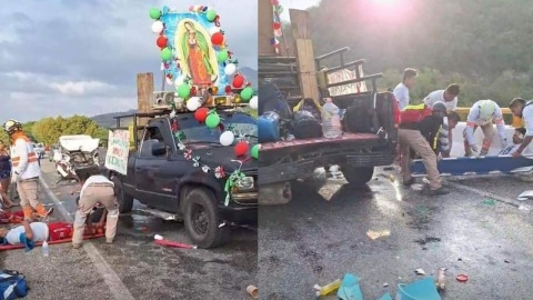 Otro grupo de peregrinos fue embestido por camioneta en Jiquipilas, Chiapas