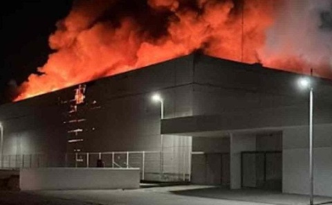 Incendio en Planta de Moscamed en Metapa de Madero