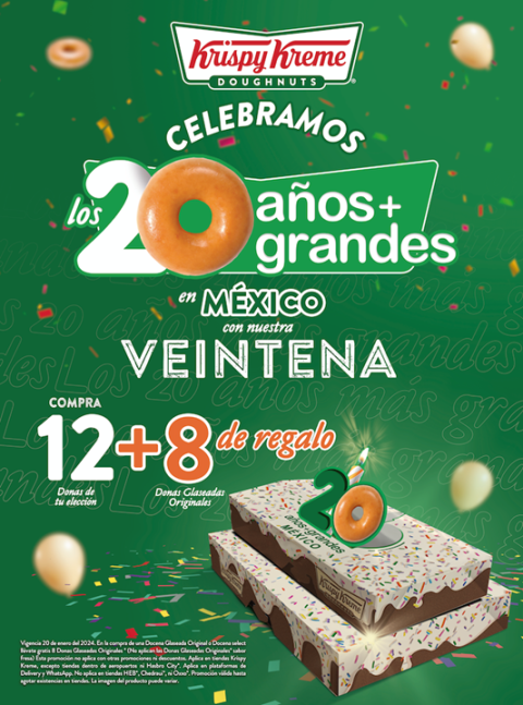 Krispy Kreme celebra 20 años en México