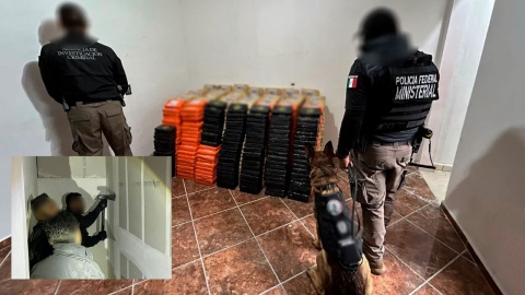 FGR incauta tonelada y media de cocaína y armas en un domicilio de Hidalgo