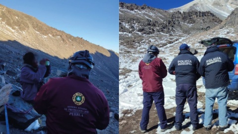 Rescatan a 10 de 11 alpinistas del Pico de Orizaba; aún falta el guía