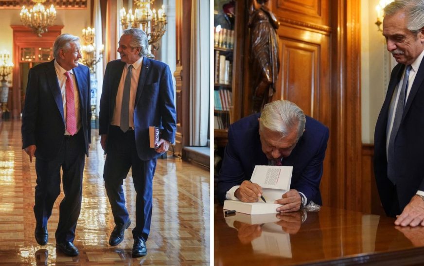 AMLO regala su libro “¡Gracias!” a Alberto Fernández