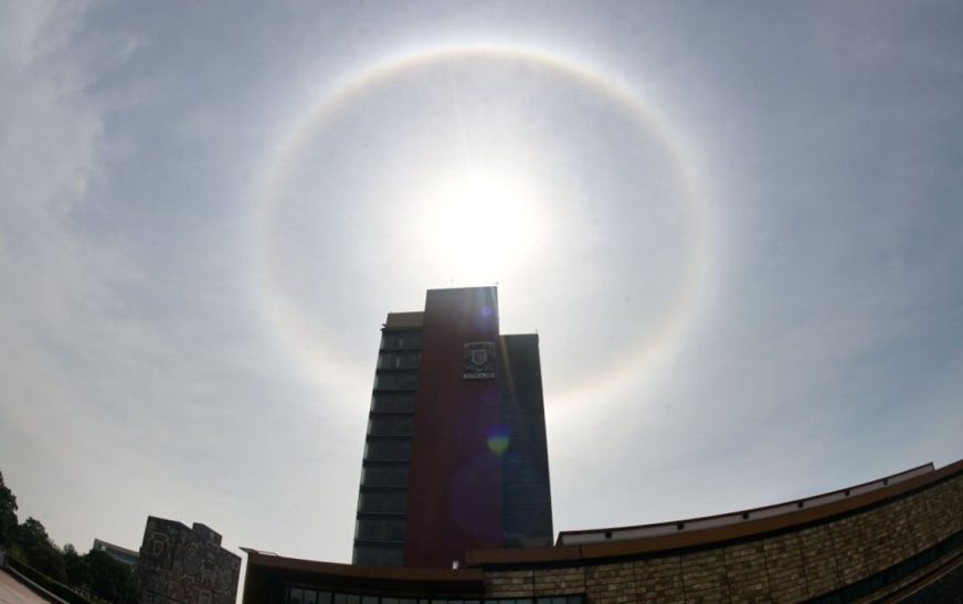 Halo solar sorprende en CDMX, Edomex y Puebla