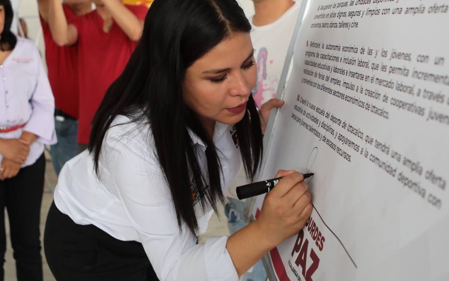 Lourdes Paz se compromete con el pueblo de Iztacalco para combatir las adicciones