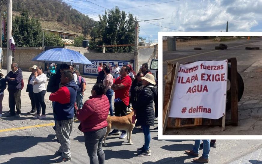 Vecinos de Tilapa cumplen 24 horas de bloqueo en carretera Tenango-Marquesa