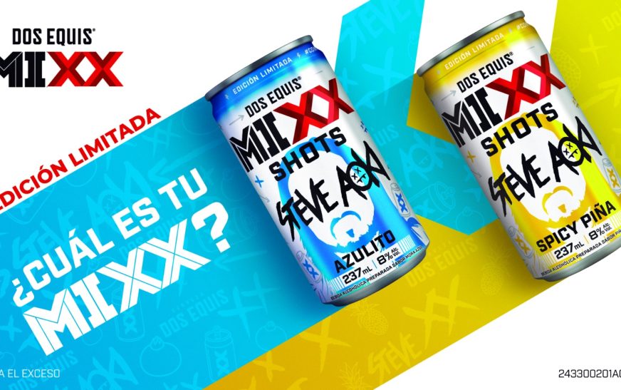 MIXX Shots, la nueva bebida de Dos Equis y Steve Aoki que apuesta por nuevos sabores para la celebración perfecta ¿Ya los probaron?