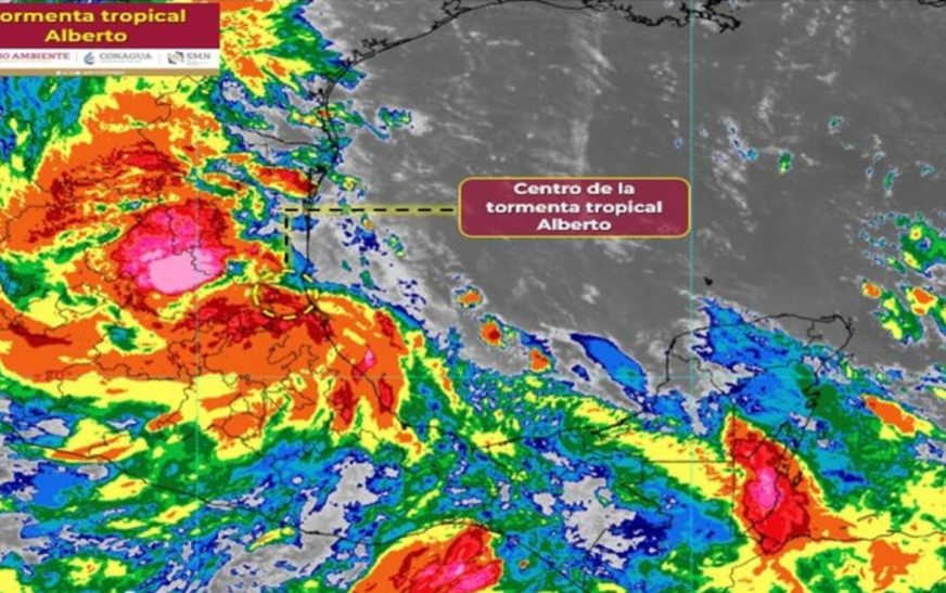 Destaca AMLO la cantidad de agua que contiene ‘Alberto’; asegura estar atento
