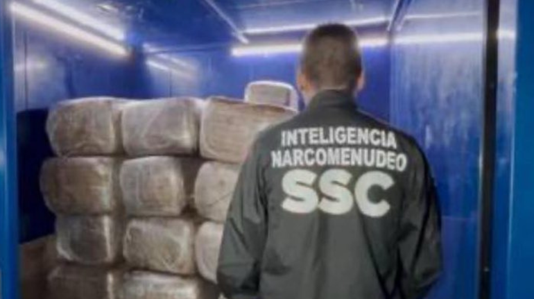 SSC decomisa 600 kilos de marihuana en un domicilio de Zona Centro