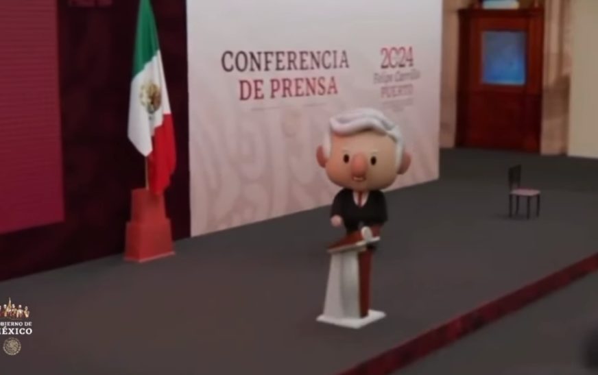 Estrenan intro animada en la mañanera de AMLO