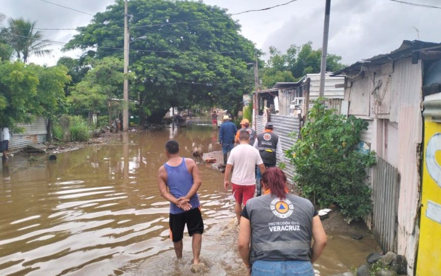 Emiten alerta en Veracruz por crecida de ríos tras intensas lluvias