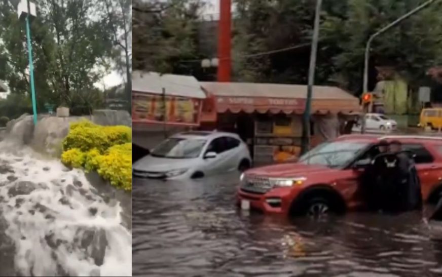 Lluvias intensas dejan inundaciones y cascadas al sur de la CDMX