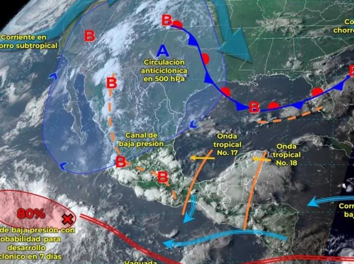 Ondas tropicales y monzón provocarán lluvias fuertes