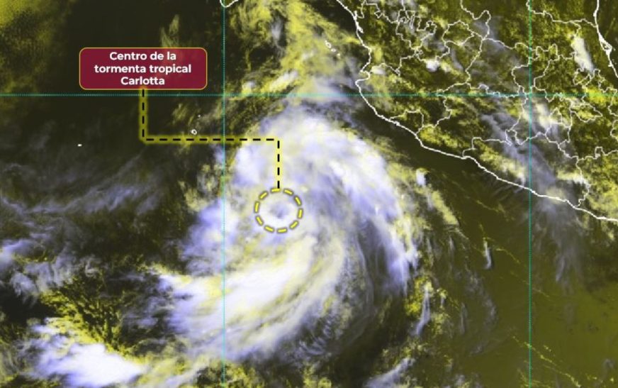 Se forma la tormenta tropical “Carlotta” en el Pacífico