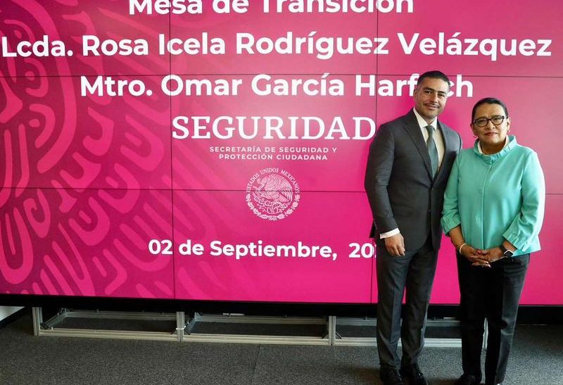 Rosa Icela Rodríguez y Omar García Harfuch se reúnen para revisar transición de la SSPC