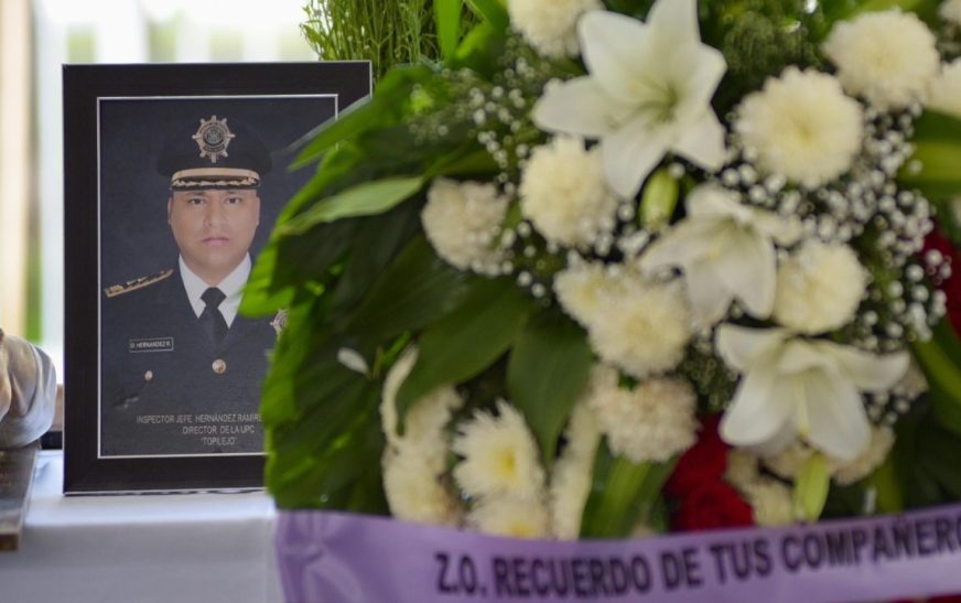 Despiden en ceremonia luctuosa al Jefe del sector Topilejo de la SSC