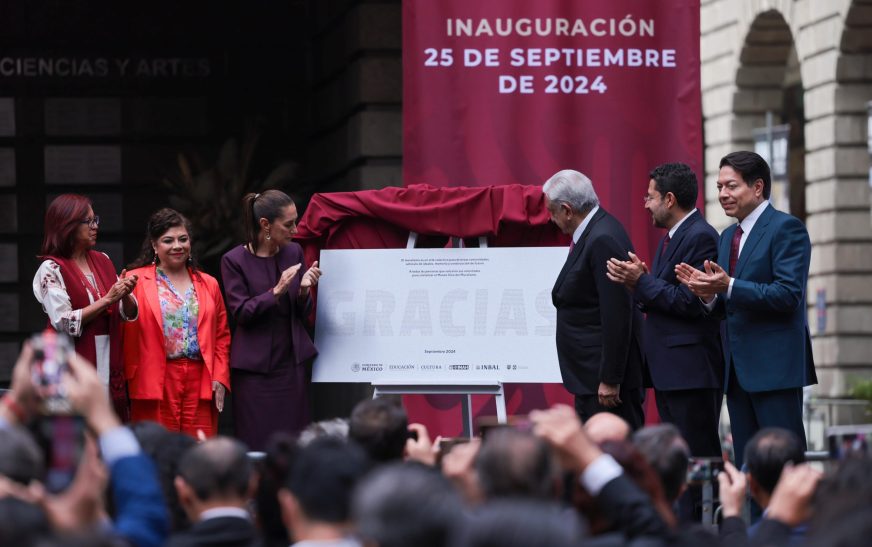 Claudia Sheinbaum destaca el papel del pueblo en la Cuarta Transformación durante inauguración del Museo Vivo del Muralismo