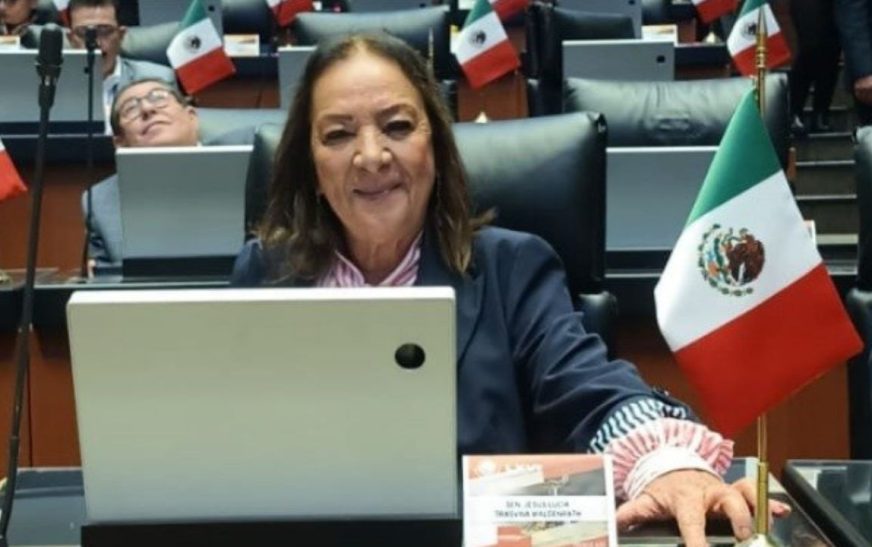 Senadora de Morena sufre lesión por petardos que lanzaron normalistas