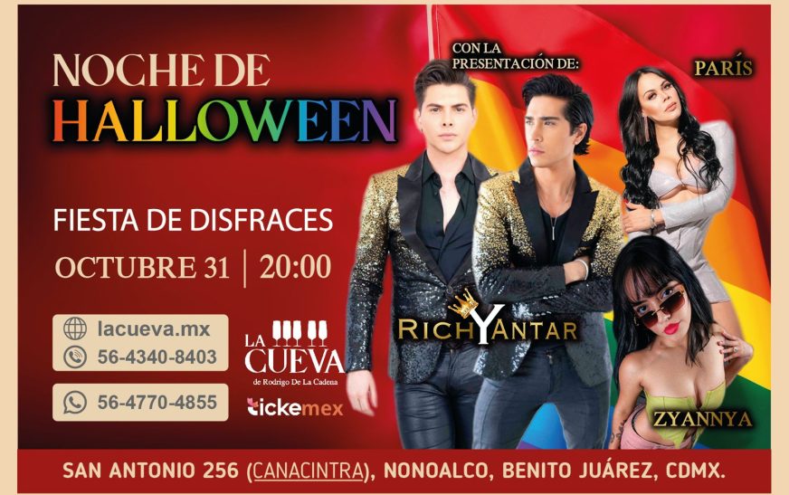 LA CUEVA DE RODRIGO DE LA CADENA presenta su fiesta especial de Halloween este jueves 31 de octubre