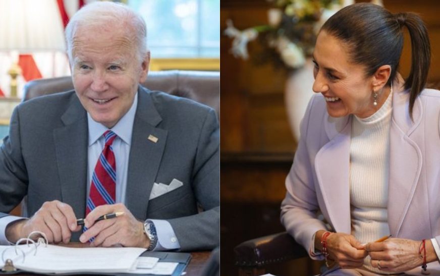 Sheinbaum recibe primera llamada de Biden como presidenta