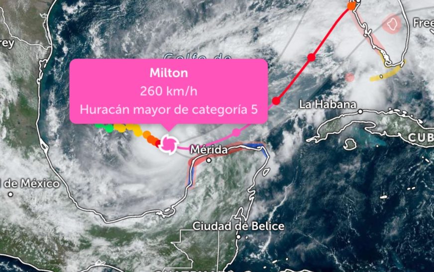 Ojo del huracán ‘Milton’ tocará Yucatán: 50 municipios, sin clases