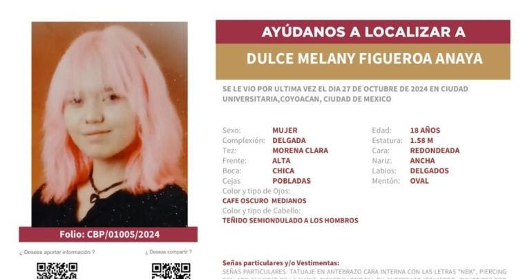 Buscan a Dulce Melany tras desaparecer cerca del estadio de Pumas