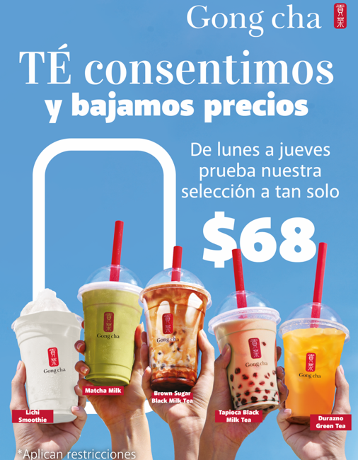 Gong cha, el bubble tea más popular en México baja sus precios